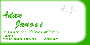 adam janosi business card